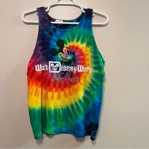 Walt Disney Mickey Mouse Tie Dye Muscle Shirt Size L READ
